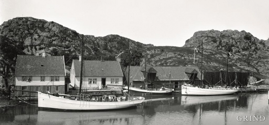 Espevær (Bømlo) kring 1915, ved «Biekronå»