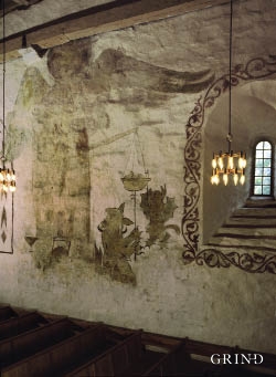  Kalkmåleri i Kinsarvik kyrkje 
