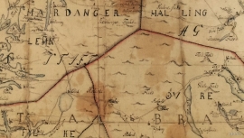 Landmåler og kartograf Christopher Blix Hammer sitt kart frå 1776 over Christiansand stift