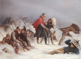 Kong Sverre i snestormen på Vossefjeldene, 1870