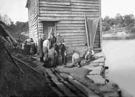 På kaien i Godøysund, ca. 1900