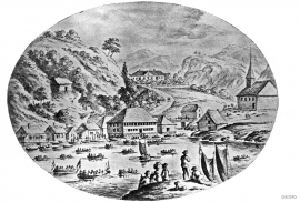 Strusshamn at the beginning of the 1800s.