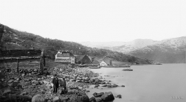 The guesthouse settlement at Utne around 1900.