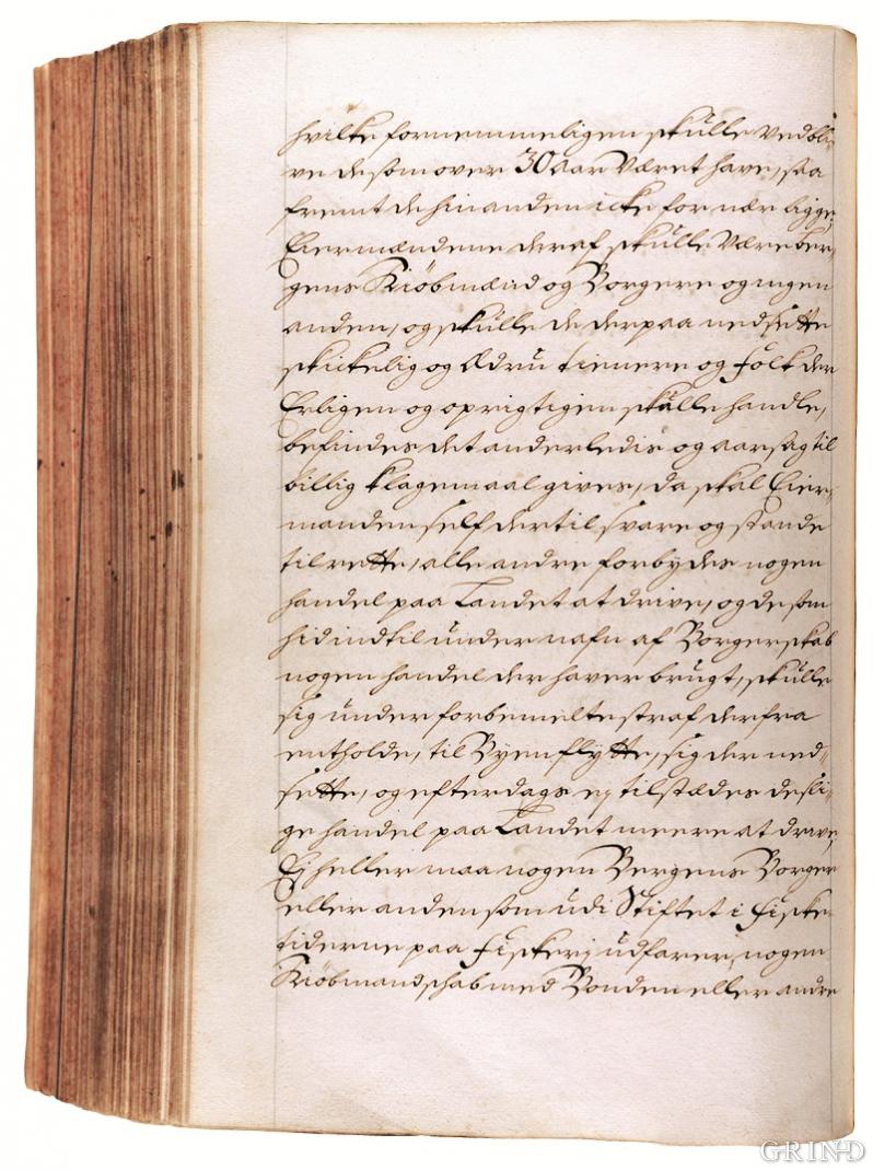 Faksimile av Bergens byprivilegium fra 1702